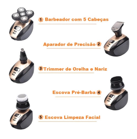 Barbeador e Aparador Elétrico 5 em 1 - Blader Pro