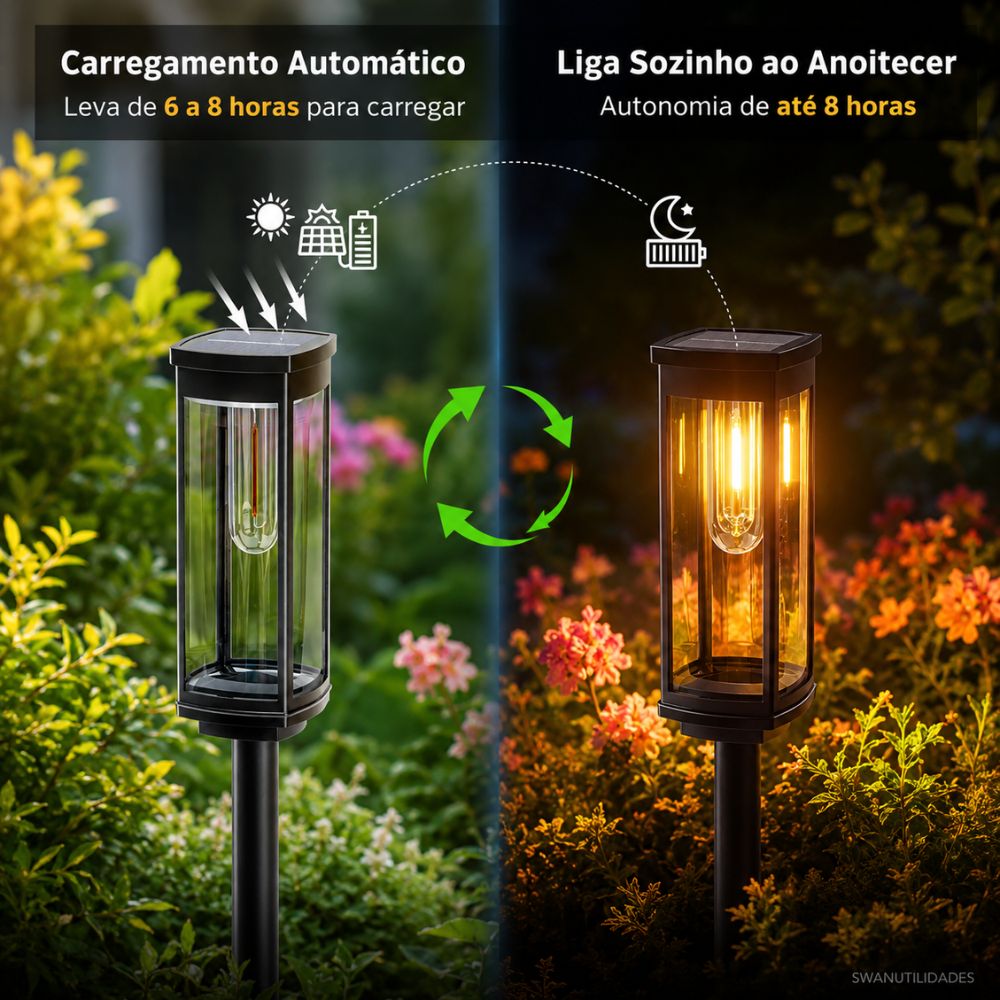 Luminária Solar Externa de Jardim - Swanlight