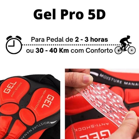 Short Ciclismo Gel Pro 5D - Cueca Íntima Unissex Energy Express