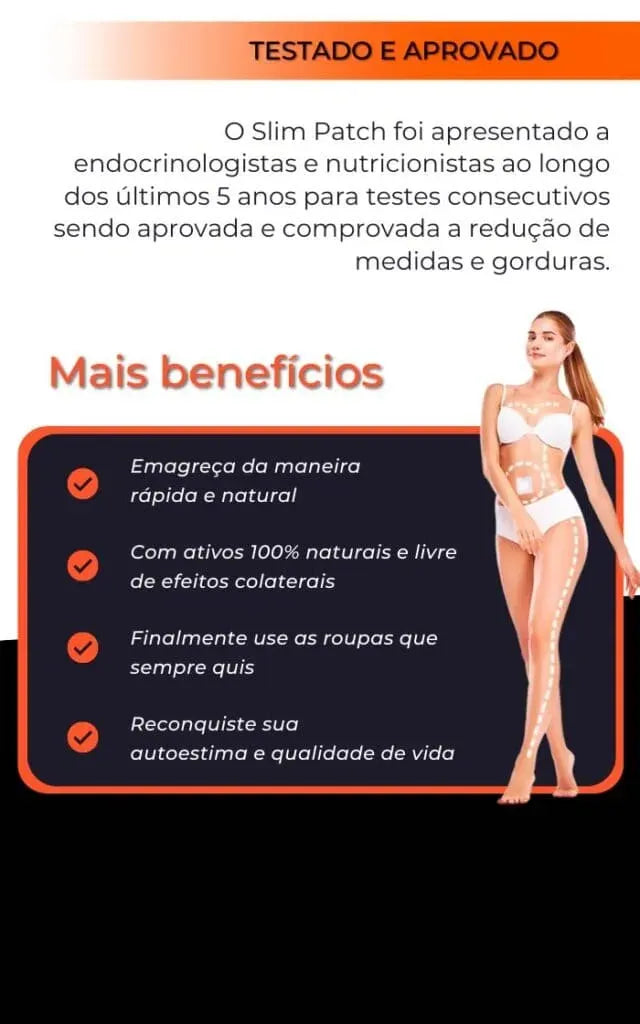 Adesivo Abdominal redução de medidas emagrecimento emagrecer redução e modelagem slimpatch adesivo emagrecedor