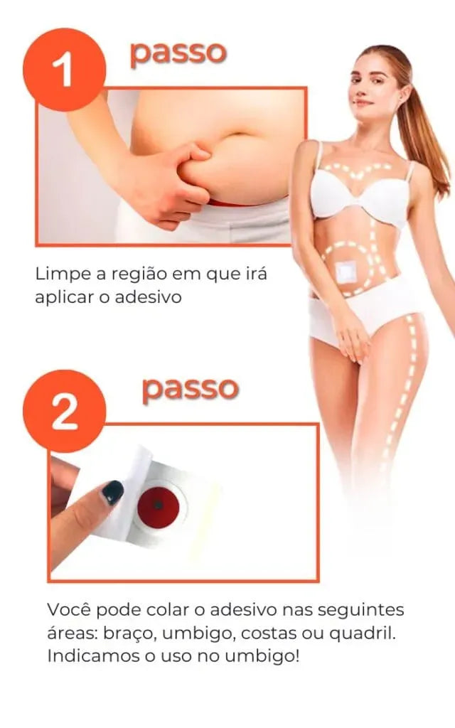Adesivo Abdominal redução de medidas emagrecimento emagrecer redução e modelagem slimpatch adesivo emagrecedor