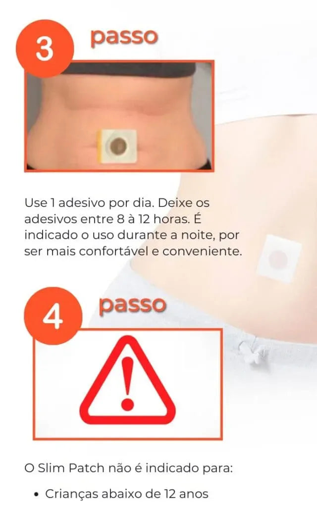 Adesivo Abdominal redução de medidas emagrecimento emagrecer redução e modelagem slimpatch adesivo emagrecedor