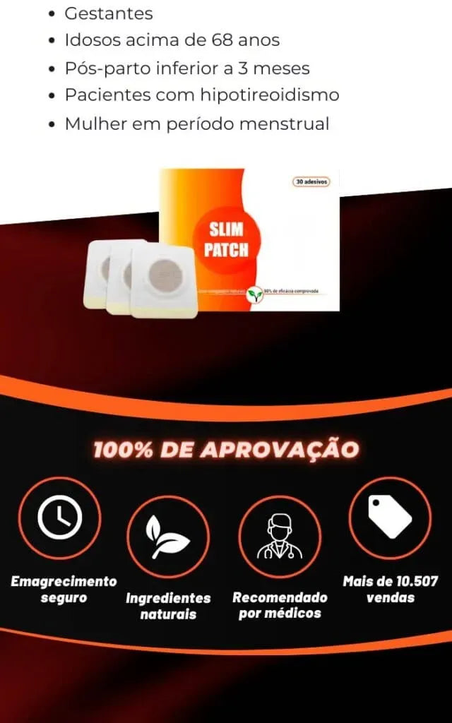Adesivo Abdominal redução de medidas emagrecimento emagrecer redução e modelagem slimpatch adesivo emagrecedor