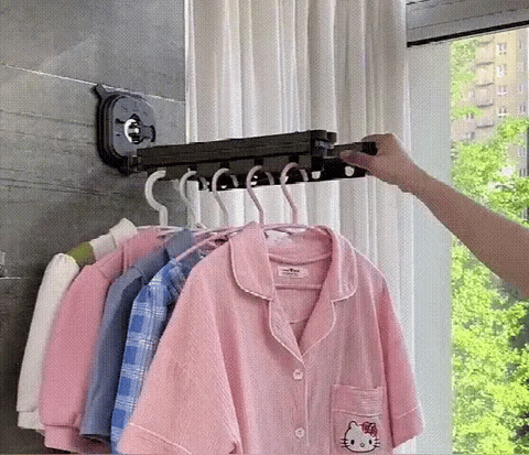 Varal Sem Perfuração Extensível Dobrável